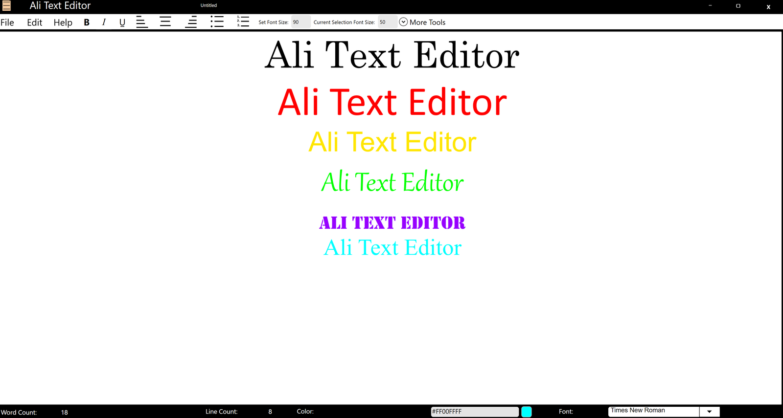 Ali Text Editor